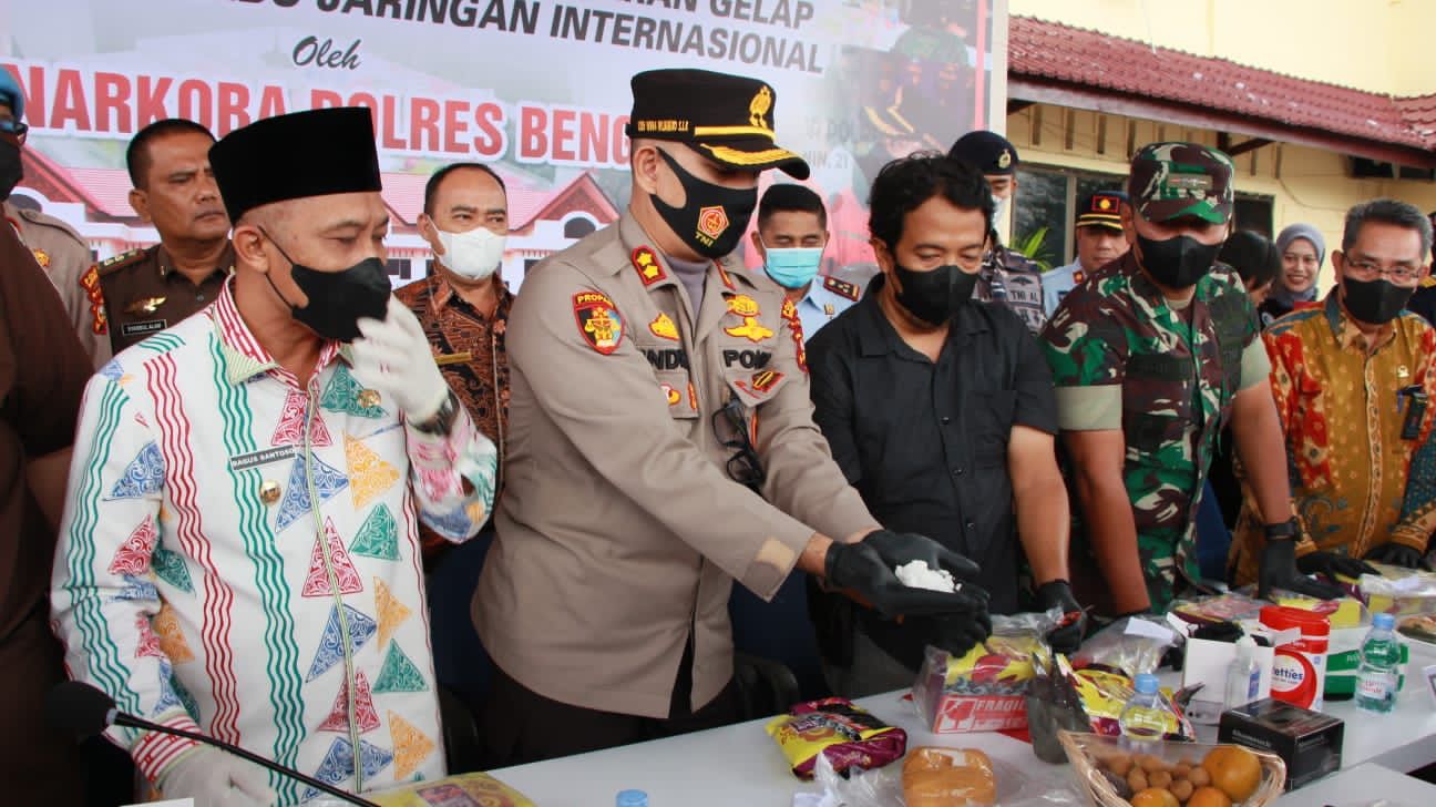 Polres Bengkalis Dan Pemkab Laksanakan Pemusnahan 30 Kg Barang Bukti Narkotika Sabu-Sabu Jenis Baru