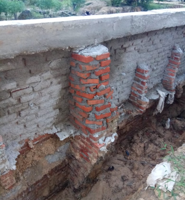 Belum Satu Bulan, Turap ADD di Kecamatan Ukui Sudah Pecah