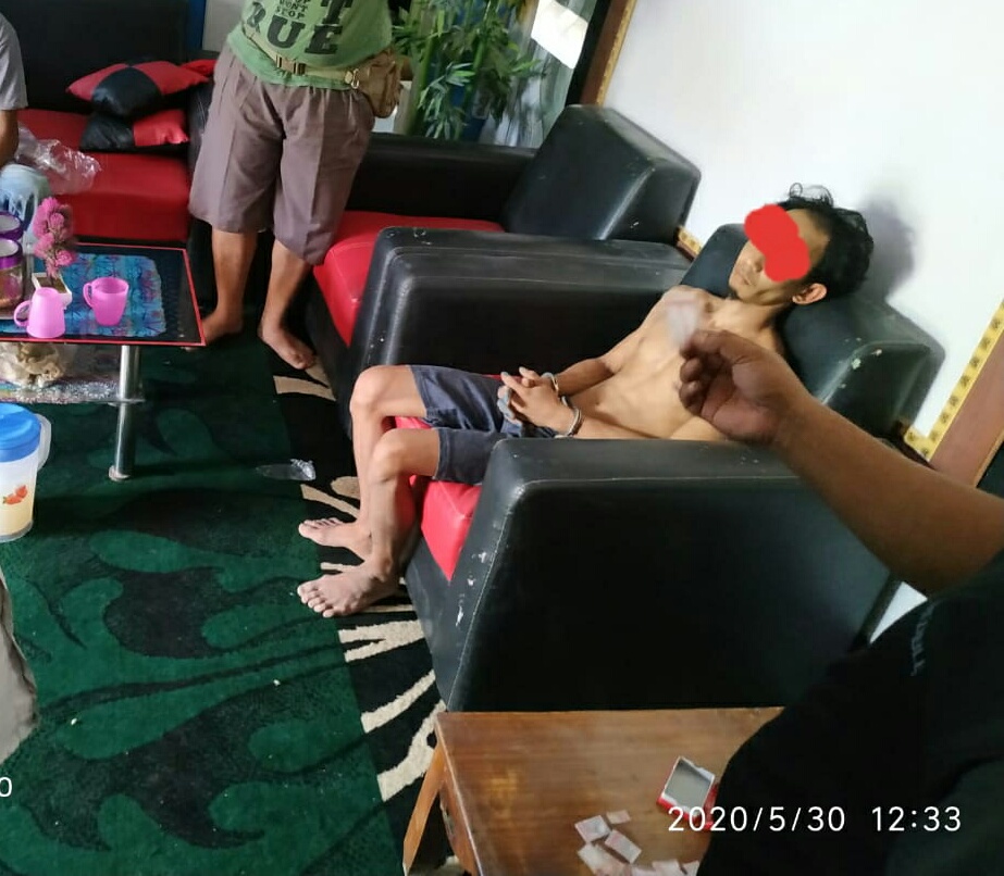 Pengedar Sabu Ditangkap BNNK Pelalawan Beserta 12 Paket Sabu