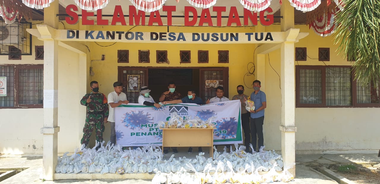 PT Musim Mas Gelontorkan Bantuan Peduli Covid-19 di Desa-Desa yang Ada di Kabupaten Pelalawan