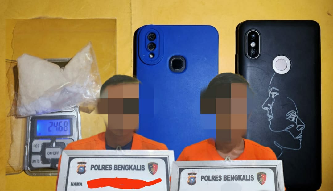 Satres Narkoba Polres Bengkalis Tangkap 2 Pelaku Sabu 24,68 Gram
