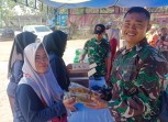 Senyum Sumringah di Kesongo: Saat TNI dan Warga Menyatu dalam Bazar TMMD 129 Bojonegoro