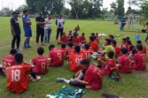 Ketua Askot PSSI Pantau Laga Ujicoba Tim Persemai Kota Dumai U-13
