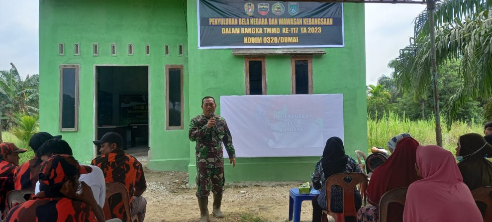TMMD ke 117, Selaku Danramil 02 BK, Kapten Arh M.I Daulay Berikan Sosialisasi Wasbang