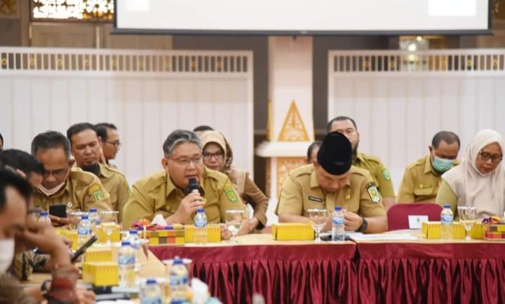 Wakili Bupati, Sekda Inhil Rapat Bersama Staf Khusus Wapres RI