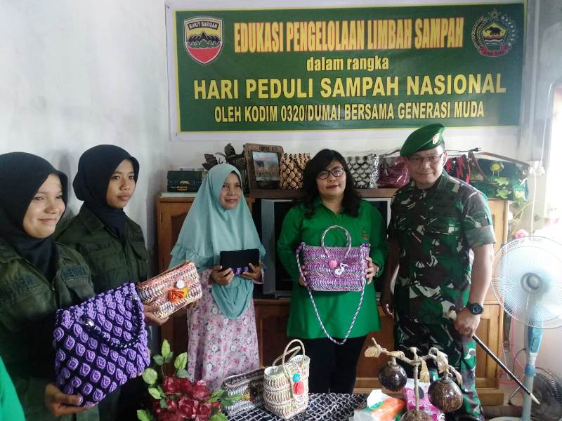 HPSN 2019, Kodim 0320/Dumai Gelar Edukasi Pengelolaan Limbah Sampah