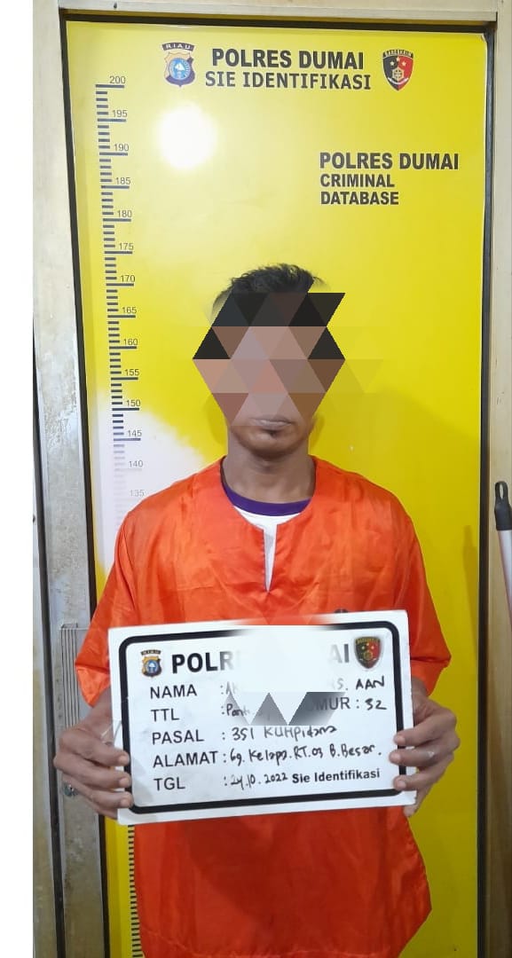 Dipukul Mantan Suami, A Melapor ke Polres Dumai