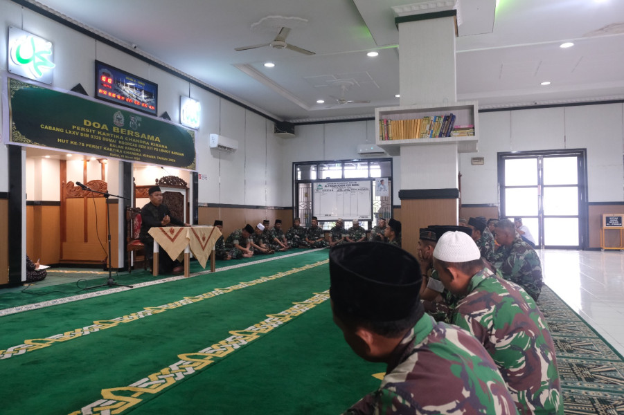 Semangat Kebersamaan, Kodim 0320/Dumai dan Persit Rayakan HUT Persit KCK Cabang LXXV dengan Doa Bersama