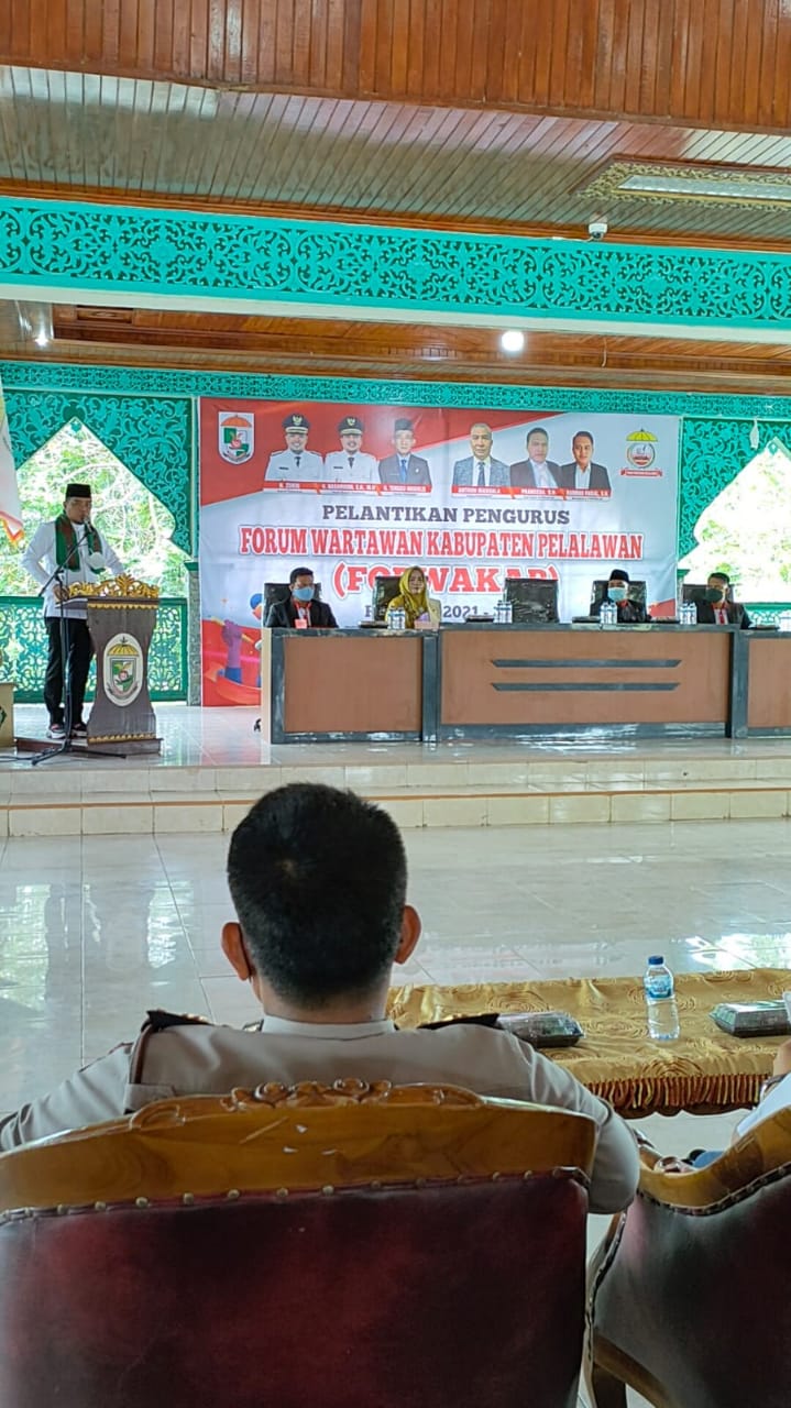 Bupati Zukri Kukuhkan Forum Wartawan Kabupaten Pelalawan