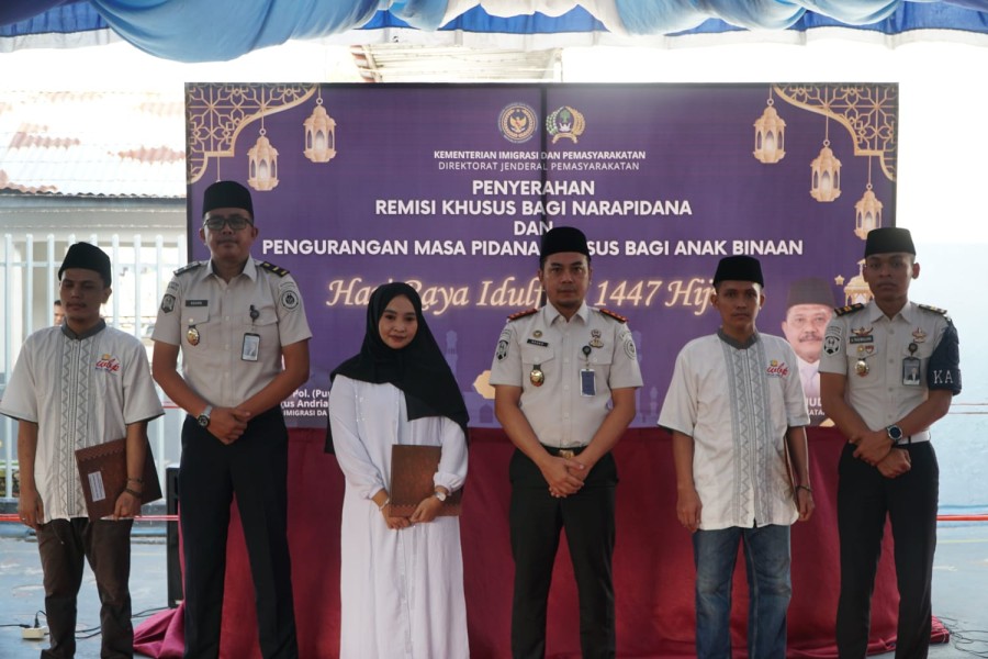 Ratusan Warga Binaan Rutan Dumai Terima Remisi Khusus Lebaran