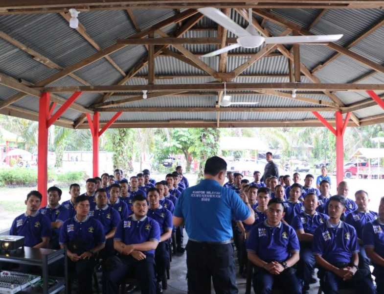 Petugas Rutan Dumai Ikuti Pelatihan Fisik, Mental dan Disiplin di Lapas Terbuka Rumbai