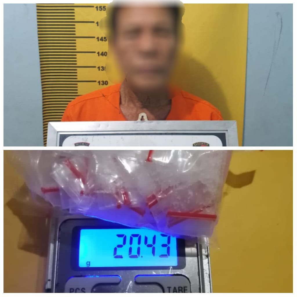Jadi Bandar Sabu, Seorang Pria Berusia 62 Tahun Diringkus Satres Narkoba Polres Bengkalis
