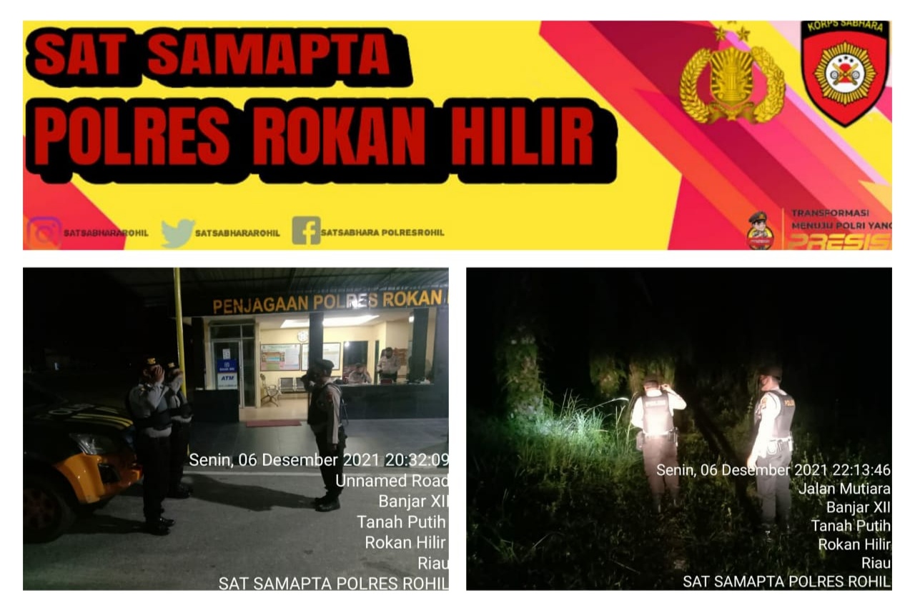 Aksi Pencurian Buah Sawit Marak, Personel Polres Rohil Gelar Patroli