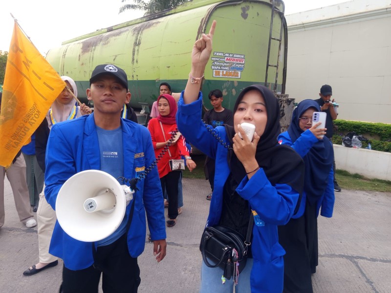 Protes Limbah PT SDO, Mahasiswa Gelar Unjuk Rasa
