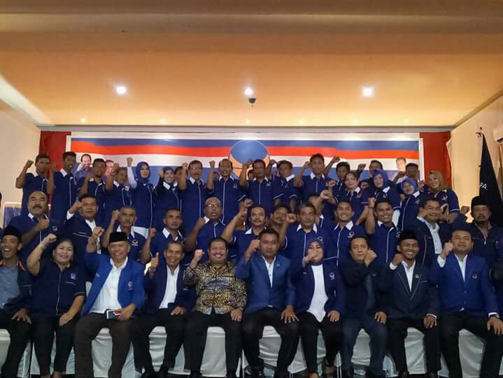 Bupati Bengkalis Amril Mukminin, SE., MM Hadiri Pelantikkan Pengurus DPC Partai Nasdem Bengkalis