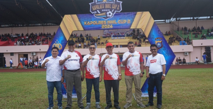 Pj Bupati Inhil Buka Turnament Sepak Bola Kapolres Cup II