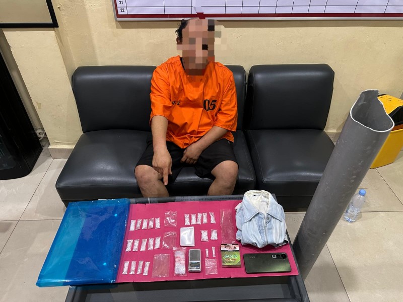 Pria Paruh Baya Diamankan Polres Dumai Karena Sabu