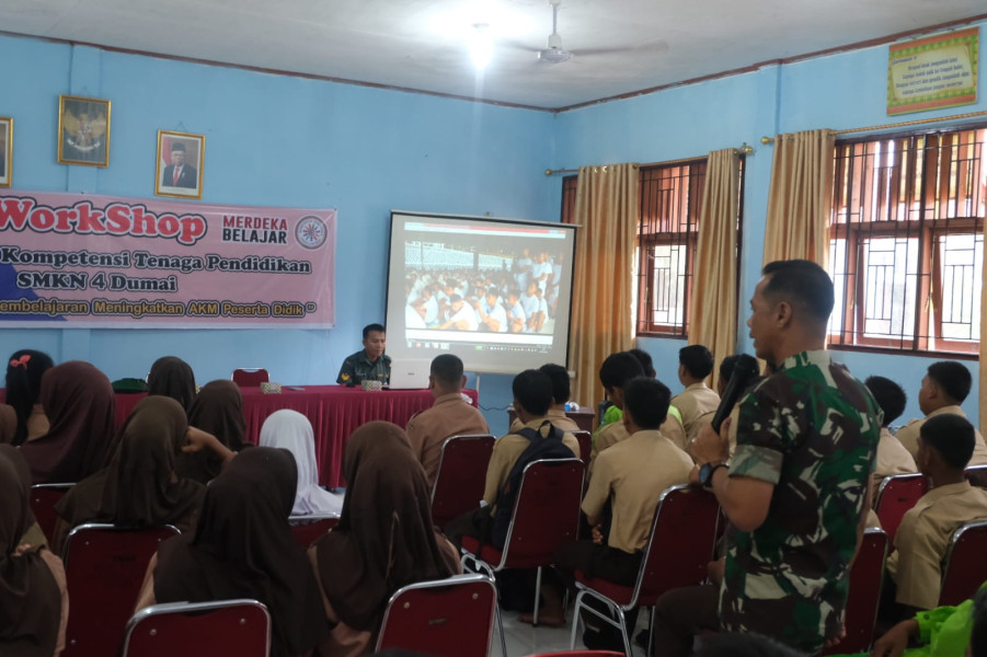 Kodim 0320 Dumai Sosialisasikan Rekrutmen TNI AD di SMK Negeri 4 Tanjung Penyembal