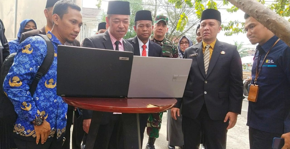 Bupati Rohil di Dampingi Wabup, Kadiskominfotik Tinjau Lokasi Zero Point Smart City Bagansiapiapi