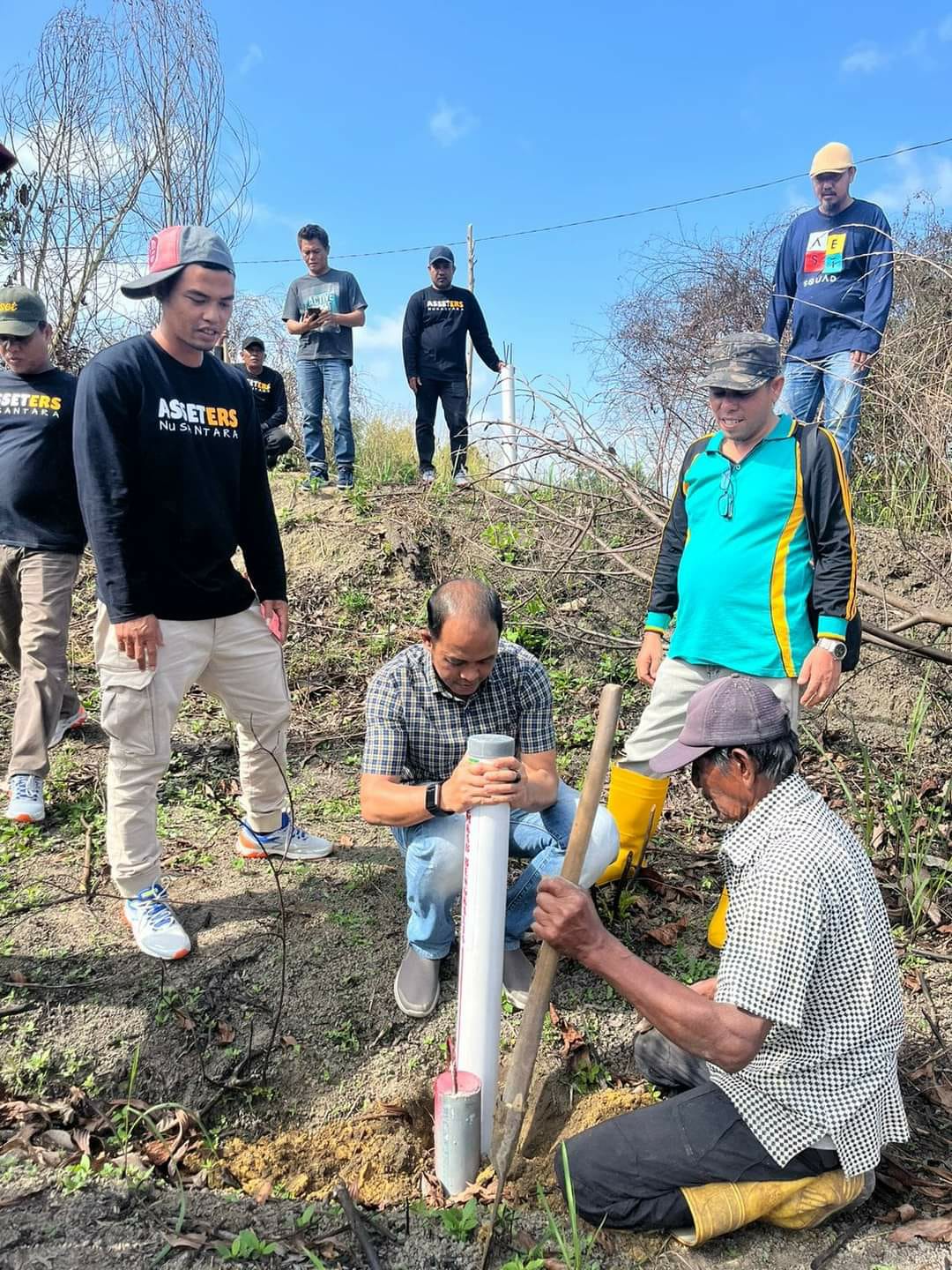 BPKAD Kabupaten Bengkalis Turun Kelokasi Kelurahan Pematang Pudu, Pasang Patok Tanah