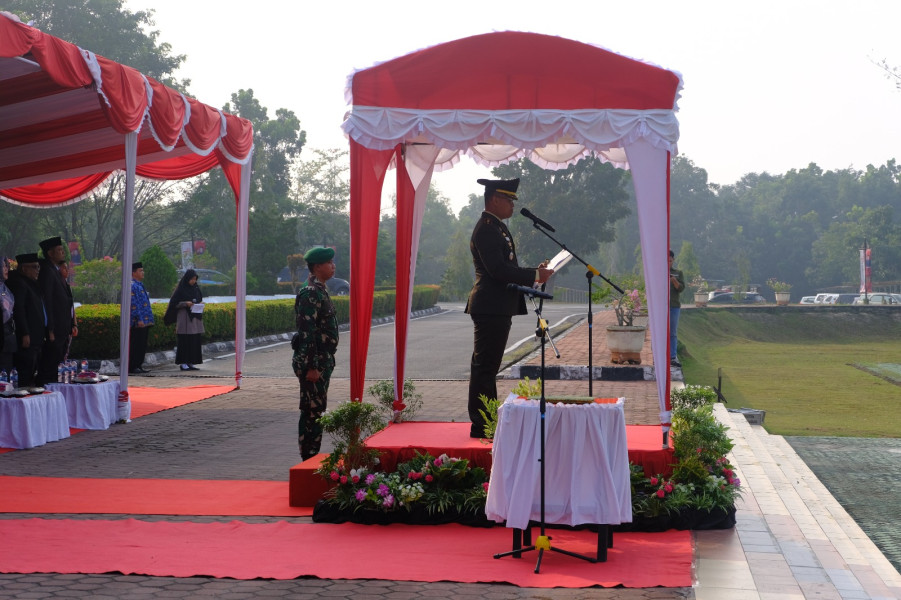 Letkol Inf Antony Triwibowo Memimpin Pelaksanaan Upacara Memperingati Kesaktian Pancasila