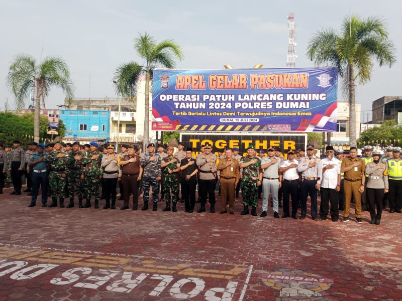 Dandim 0320/Dumai Hadiri Apel Gelar Pasukan Operasi Patuh Lancang Kuning-2024