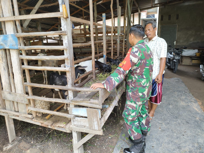 Sertu Sutarno Berikan Sosialisasi Pencegahan PMK di RT 22