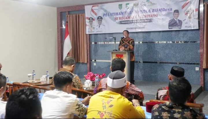 Bupati Inhil HM Wardan Buka Pelatihan Tata Kelola BUMDesa Se-Kecamatan Keritang