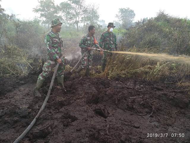 Tim Satgas Karhutla Sigap Atasi Kebakaran di Datuk Madan Tanjung Palas