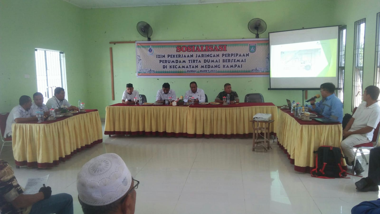 Pelda Hendrianto Hadiri Rapat Sosialisasi dan Izin Jaringan Perpipaan