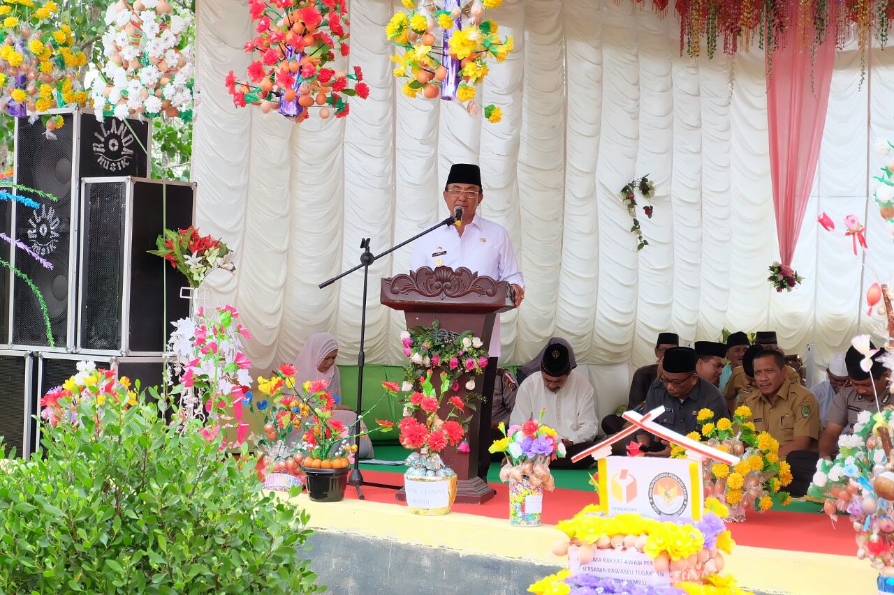 Bupati Inhil Hadiri Gerakan 1000 Telur Ke-XIII di Tanah Merah