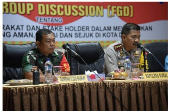 Dandim 0320/Dumai Beri  Materi Pada Focus Group Discussion Wujudkan Pemilu Aman dan Damai