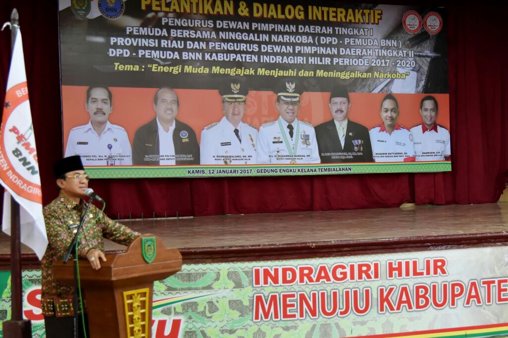 Bupati Dukung DPD Pemuda BNN Inhil