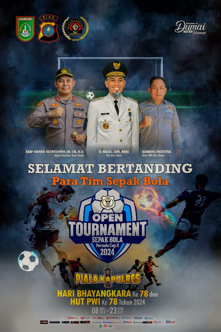 Saksikan Besok! Pembukaan Turnamen Persada 2 Piala Kapolres Dumai