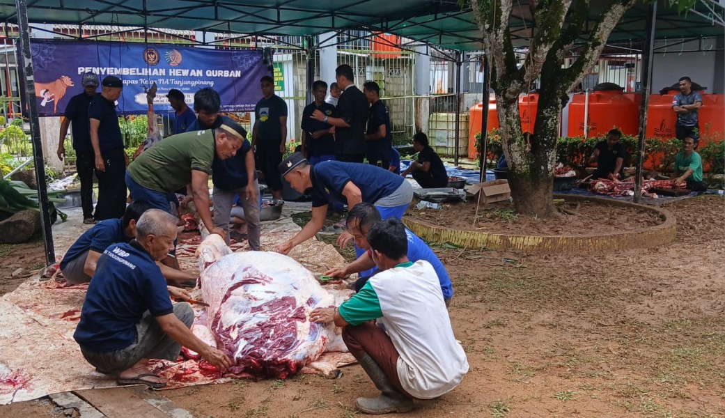 Lapas Kelas 11 A Melaksanakan Penyembelihan 9 Hewan Qurban