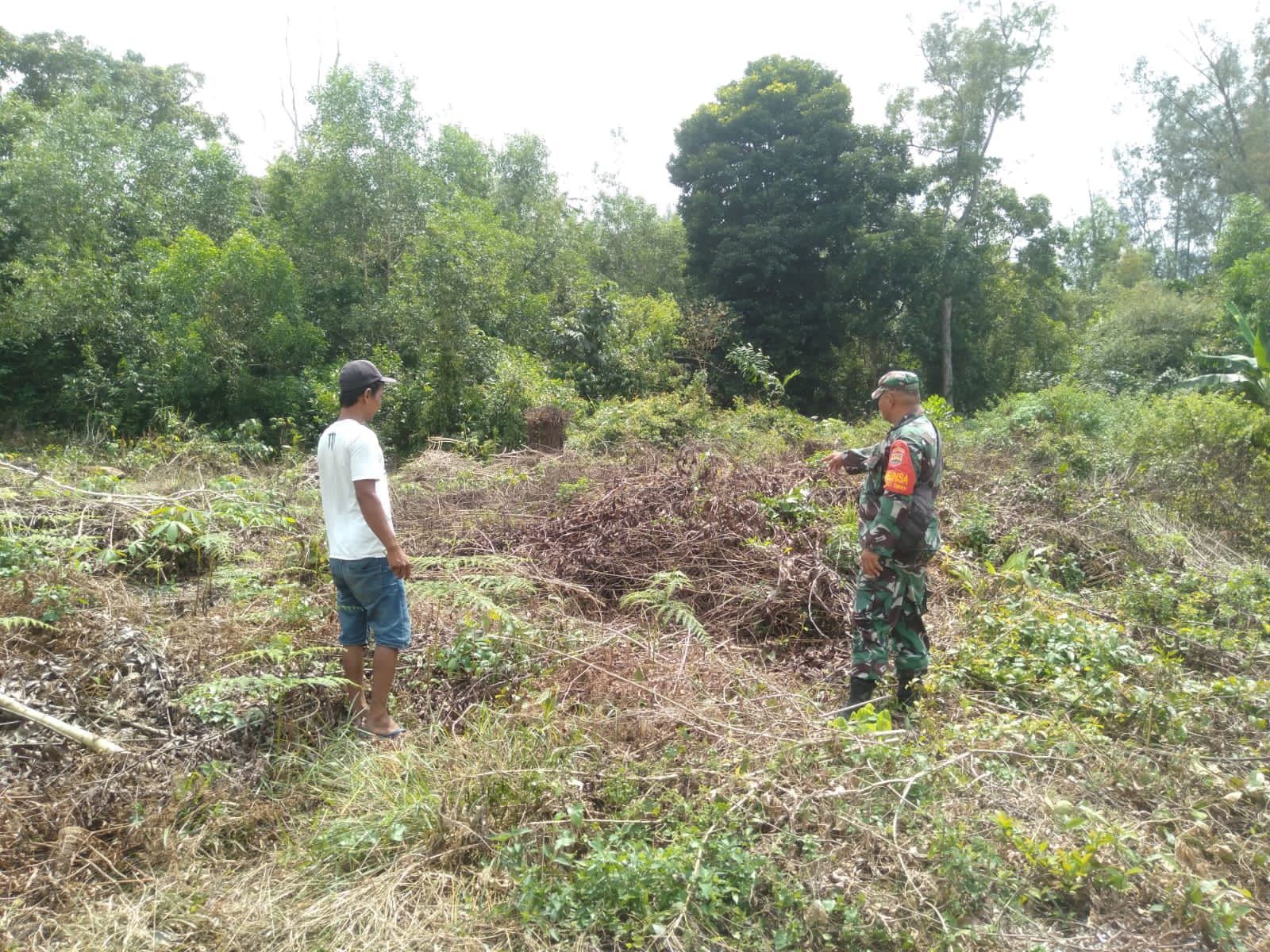 Pencegahan Karhutla Dengan Patroli dan Sosialisasi Dilaksanakan Serka Fahrizal Purba