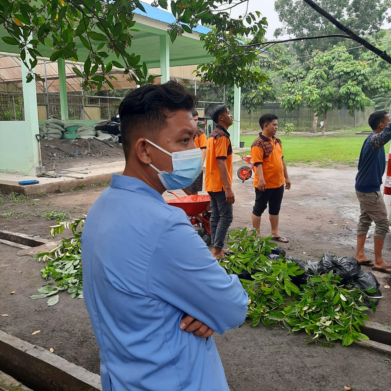 Mahasiswa KKN Terintegrasi PLP UNRI Lakukan Gerakan Penyerahan Ribuan Pohon di Kampung Dayun