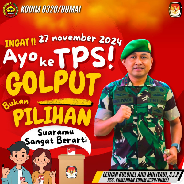 Dandim 0320/Dumai Katakan Pemilu Adalah Kesempatan Wujudkan Demokrasi yang Berkualitas