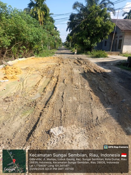Jalan Bambu Lubuk Gaung Dumai, Saksi Bisu 43 Tahun Penantian Infrastruktur
