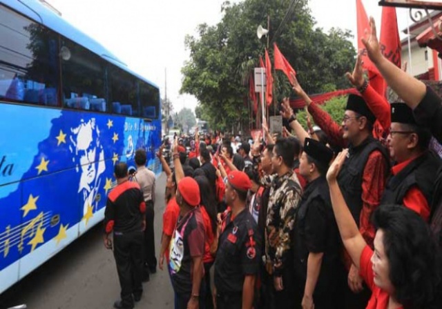 PDI Perjuangan Berangkatkan 116 Bus Mudik Gratis