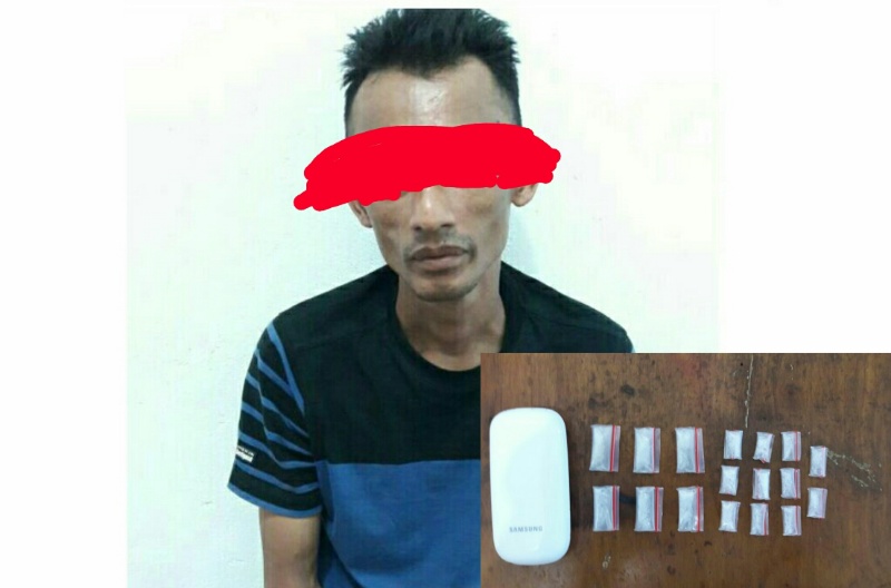 1 orang pemuda Duri dicokok polisi, Karena miliki Narkotika jenis sabu berukuran besar