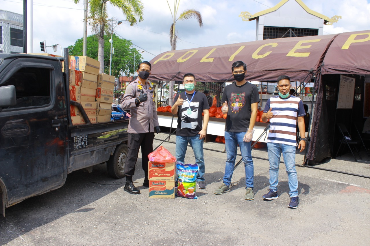 Polres Dumai Peduli, Salurkan Bantuan Keselamatan Cegah Corona