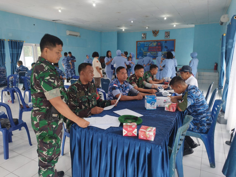 Serda Miftah Ikuti Kegiatan Donor Darah Sempena HUT TNI AU