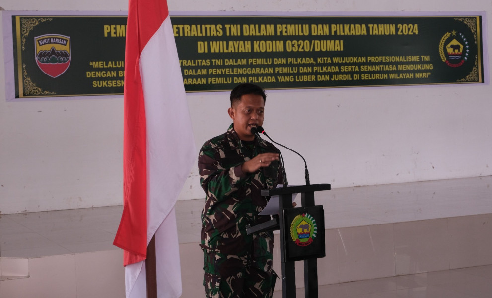 Dandim 0320/Dumai Memimpin Rapat Pembinaan Netralitas Untuk Pemilu 2024