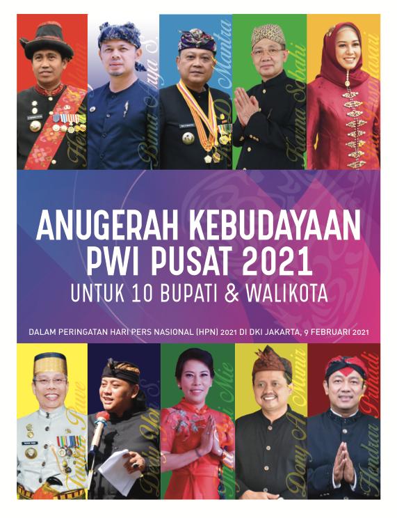 Berikut 10 Bupati / Walikota Penerima Anugerah Kebudayaan PWI