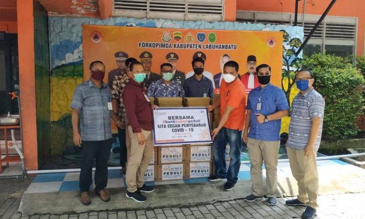 Bank Sumut Berikan Bantuan Kepada Pos Jaga Penanganan Covid-19 Labuhanbatu
