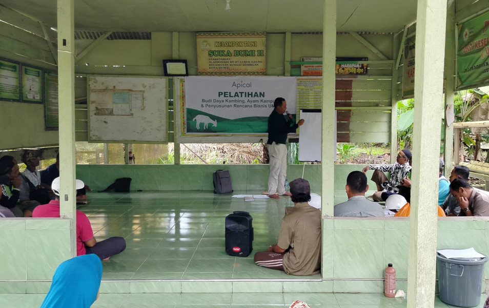 Apical Jalankan Program Budi Daya Kambing dan Pelatihan Penyusunan Rencana Bisnis untuk Kelompok Tani