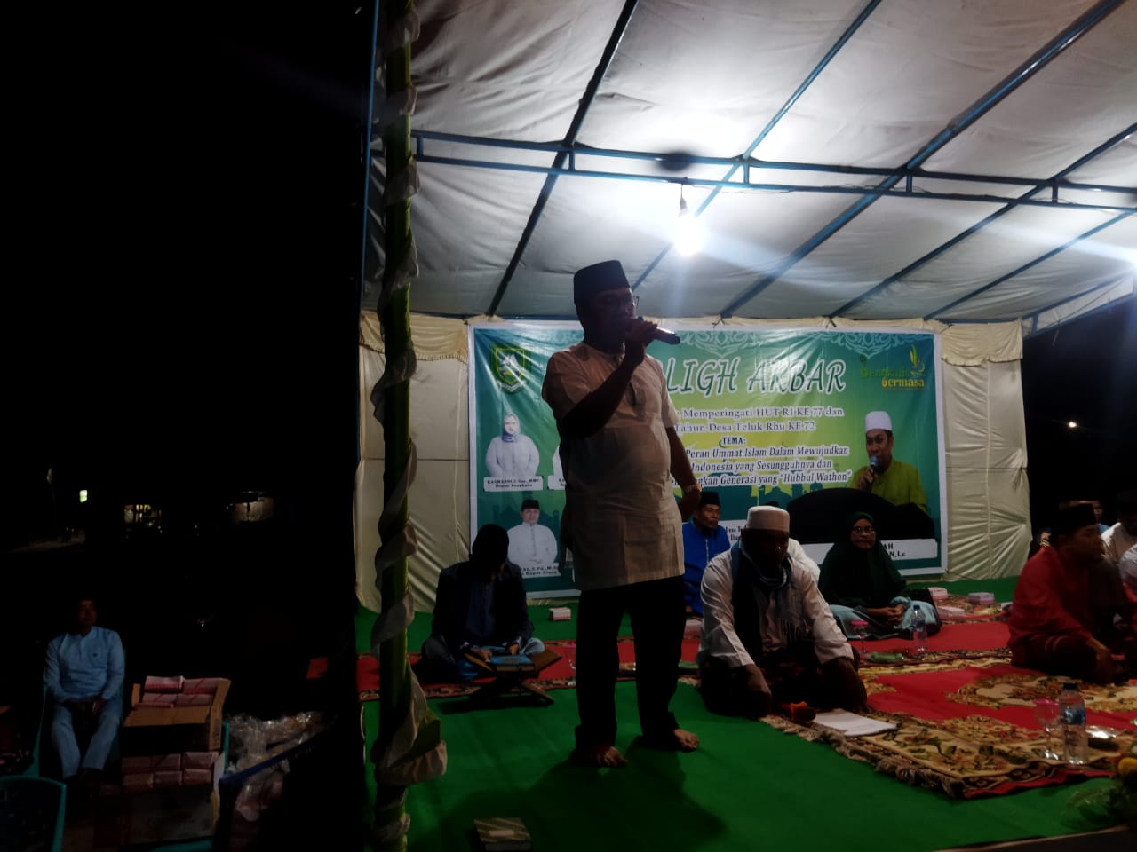 Rayakan Ulang Tahun ke 72, Pemdes Teluk Rhu Gelar Tabligh Akbar