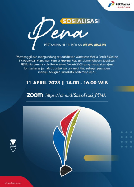 PHR Gelar PENA, Ajang Penganugerahan Karya Jurnalistik untuk Insan Media di Riau