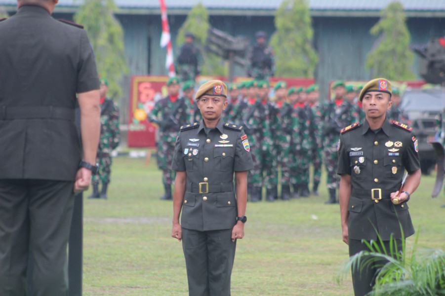 Sertijab Komandan Baru, Letkol Inf Antony Triwibowo Ucapkan Terima Kasih Kepada Mayor Arh Risna Guntar dan Ucapkan Selamat Datang Kepada Kapten Arh Heris